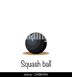 Squash game ball, vector illustration Stock Vector