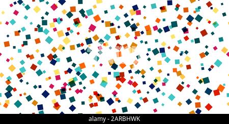 Seamless vector geometric stock pattern of colored squares of different sizes for textiles, packaging, paper printing, simple backgrounds and textures Stock Vector
