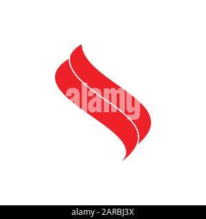 stripes flame curves simple logo vector Stock Vector