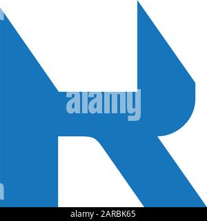 letter rk simple geometric logo vector Stock Vector