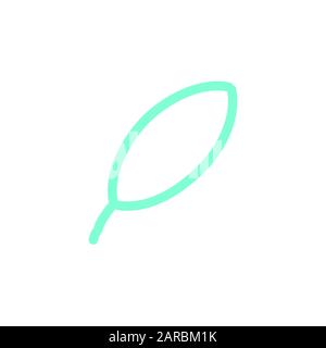 Leaf icon line design template Stock Photo - Alamy