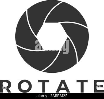 symbol vector of hexagonal swirl rotate object geometric design Stock Vector