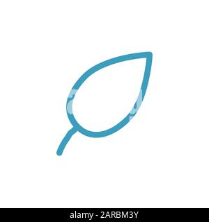 Leaf icon line design template Stock Photo - Alamy