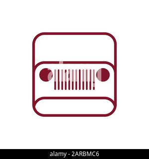 car face symbol logo vector Stock Vector
