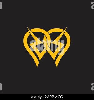 energy bolt linked design logo vector Stock Vector