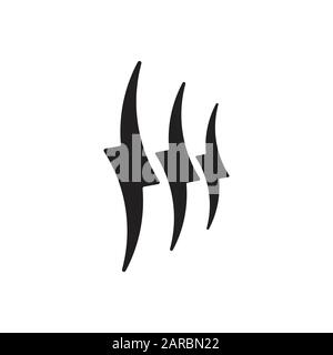 curves geometric power symbol logo vector Stock Vector