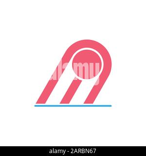 comet swoosh simple geometric movement logo vector Stock Vector