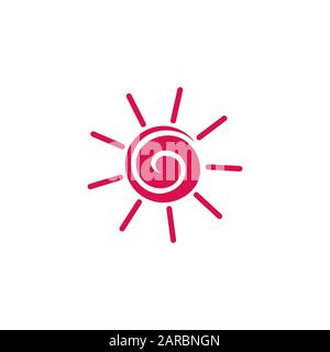 sun spiral cute design symbol vector Stock Vector