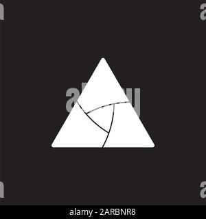 triangle curves geometric dimensional logo vector Stock Vector Image ...
