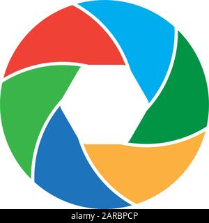 symbol vector of hexagonal swirl colorful object geometric design Stock Vector