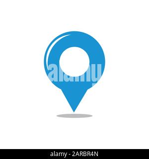 cute pin location logo vector Stock Vector