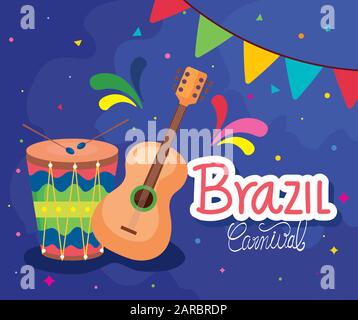 drum guitar brazil carnival Stock Vector Image & Art - Alamy