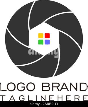 symbol vector of home swirl hexagonal geometric motion design Stock Vector