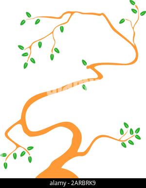 symbol vector of simple tree hand drawn design Stock Vector