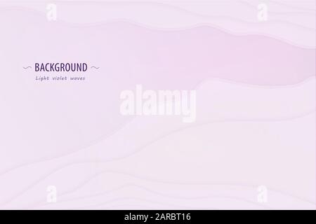 Light abstract background with layers like waves in vector. Calm soft colors meditative vector background. Stroke style template with text title Stock Vector
