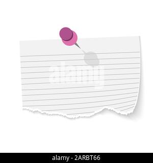 Sticky paper note with empty space for text, vector illustration Stock Vector