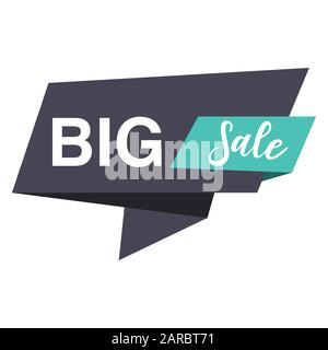 Sale banner vector illustration, discount tag, big sale price tag Stock Vector