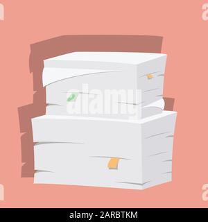 Stack of white paper. Office supplies. vector illustration Stock Vector