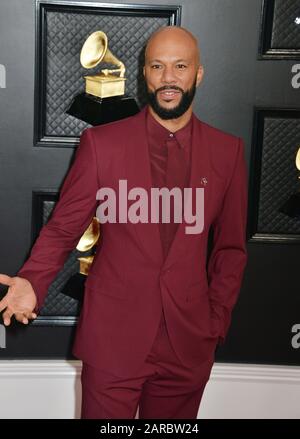 Los Angeles, CA. 26th Jan, 2020. Common at arrivals for 62nd Annual Grammy Awards - Arrivals, STAPLES Center, Los Angeles, CA January 26, 2020. Credit: Tsuni/Everett Collection/Alamy Live News