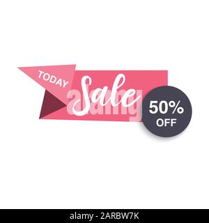Sale banner vector illustration, discount tag, big sale price tag Stock Vector