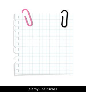 Sticky paper note with empty space for text, vector illustration Stock Vector