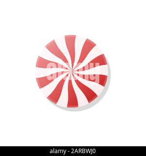 Candy lollypop, vector illustration on green background Stock Vector