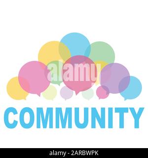 Community empty chat bubbles vector illustration Stock Vector