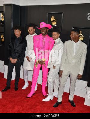 Los Angeles, CA. 26th Jan, 2020. Lil Nas X at arrivals for 62nd Annual Grammy Awards - Arrivals 2, STAPLES Center, Los Angeles, CA January 26, 2020. Credit: Tsuni/Everett Collection/Alamy Live News Stock Photo