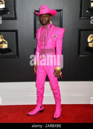 Los Angeles, CA. 26th Jan, 2020. Lil Nas X at arrivals for 62nd Annual Grammy Awards - Arrivals 2, STAPLES Center, Los Angeles, CA January 26, 2020. Credit: Tsuni/Everett Collection/Alamy Live News Stock Photo