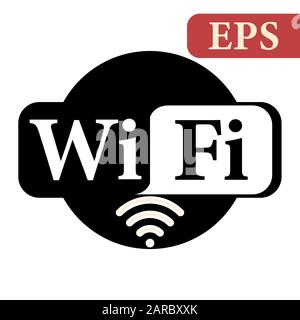 The wi-fi signal icon. Modern modem internet icon. Stock Vector