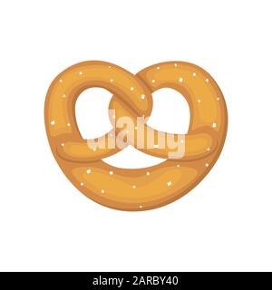 Bavarian pretzel. cartoon vector illustration Stock Vector