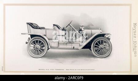 Vintage Car, Haynes Model X2 Toy Tonneau from the trade catalogue, illustration 1909 Stock Photo