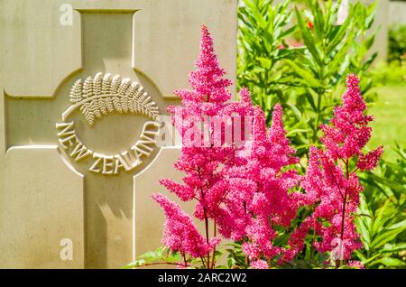 Durnbach War Cemetery is the final rest of 2960 soldiers who died in WW2 Stock Photo