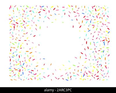 Abstract background confetti. Confetti new background celebration. Multicolor hexagonal shapes bright. Stock Vector