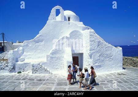 Panagia Paraportiani church, Mykonos-Town, Greece, Europa Stock Photo