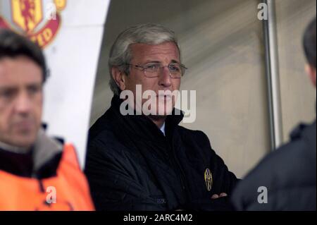 Turin Italy ,12 March  2003, 'Delle Alpi' Stadium, UEFA Champions League 2002/2003, FC Juventus- FC Manchester United: The Juventus coach Marcello Lippi before the match Stock Photo