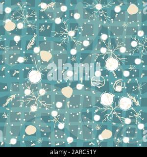 Beautiful seamless repeating winter pattern. Vector Illustration Stock Vector