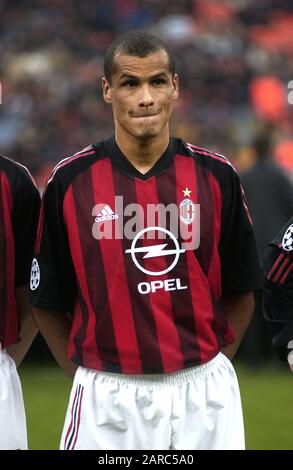 Milan  Italy  18 March 2003, 'G.MEAZZA SAN SIRO ' Stadium,  UEFA Champions League 2002/2003, AC Milan - Borussia Dortmund: Rivaldo before the match Stock Photo