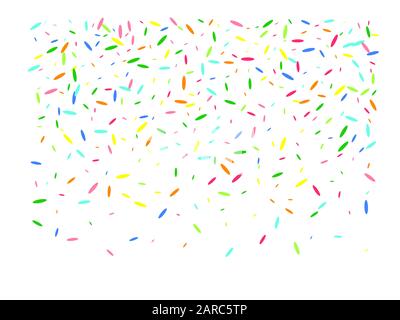Confetti new background blurred. A good selection of confetti. Multicolor hexagonal shapes digital. Stock Vector
