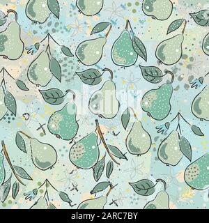 Seamless Pattern with Cute Vegetables. Scandinavian Style. Vector Illustration Stock Vector