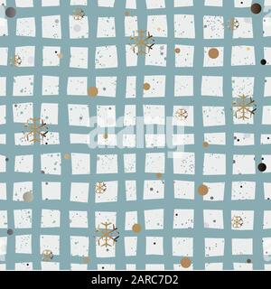 Seamless Pattern with plants and strawberry. Vector Illustration. Stock Vector