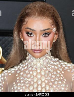 Nikita Dragun arrives at the 62nd Annual Grammy Awards red carpet held