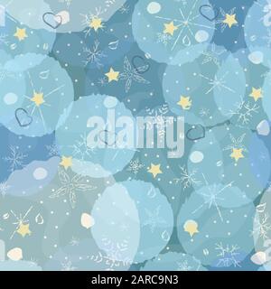 Cute Winter Pattern on subtle Background. Vector Illustration Stock Vector