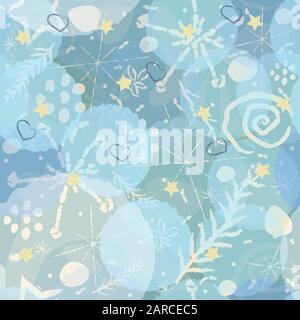 Cute Winter Pattern on subtle Background. Vector Illustration Stock Vector