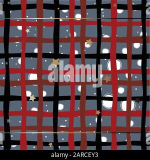 Frame on brown background with lights and stars. vector Illustration Stock Vector