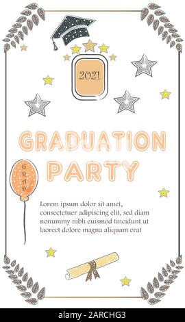 congratulations graduates poster with hat Stock Vector Image & Art - Alamy