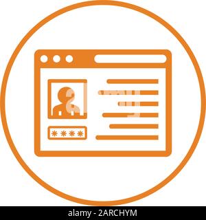 Well organized and fully editable Account login icon, access profile for any use like print media, web, stock images, commercial use or any kind of de Stock Vector