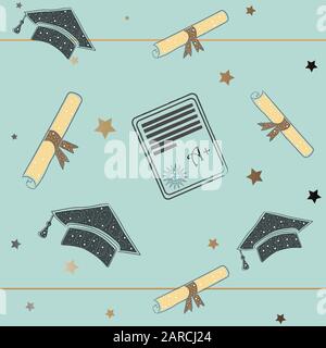 Graduation Seamless Pattern Stock Vector