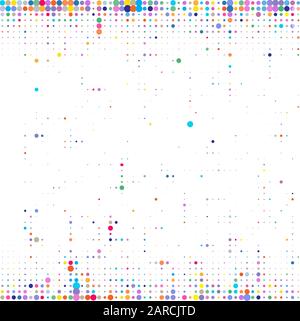White background with colorful dots Stock Vector