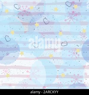 Cute Winter Pattern on subtle Background. Vector Illustration Stock Vector